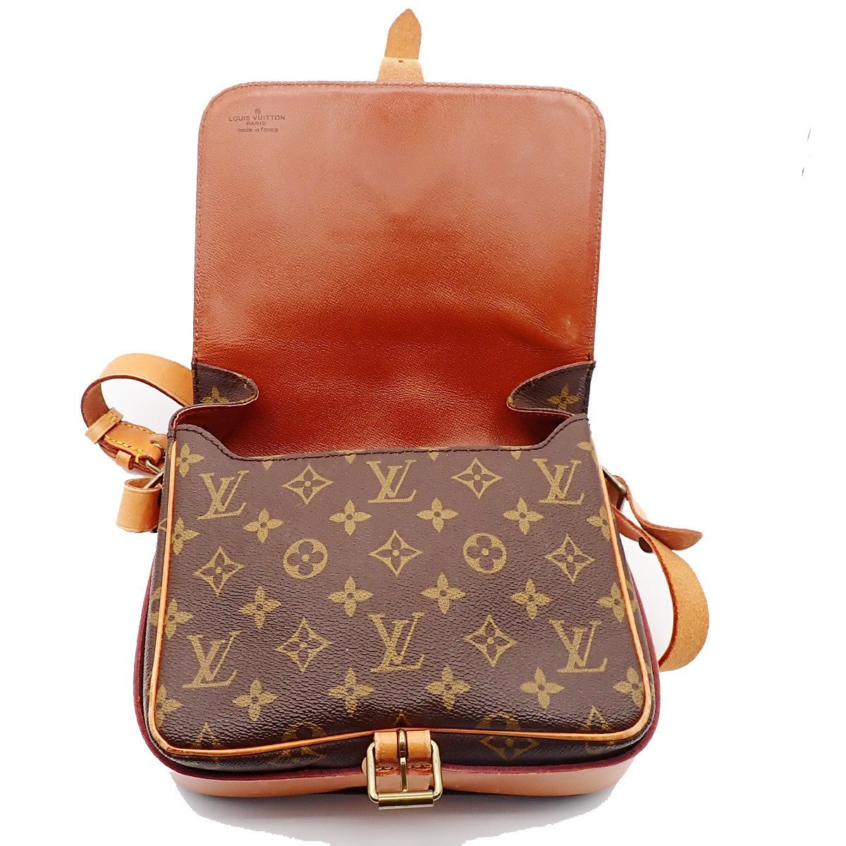 LOUIS VUITTON Cartouchiere MM Shoulder Bag Monogram Leather Brown M51253 72AA194