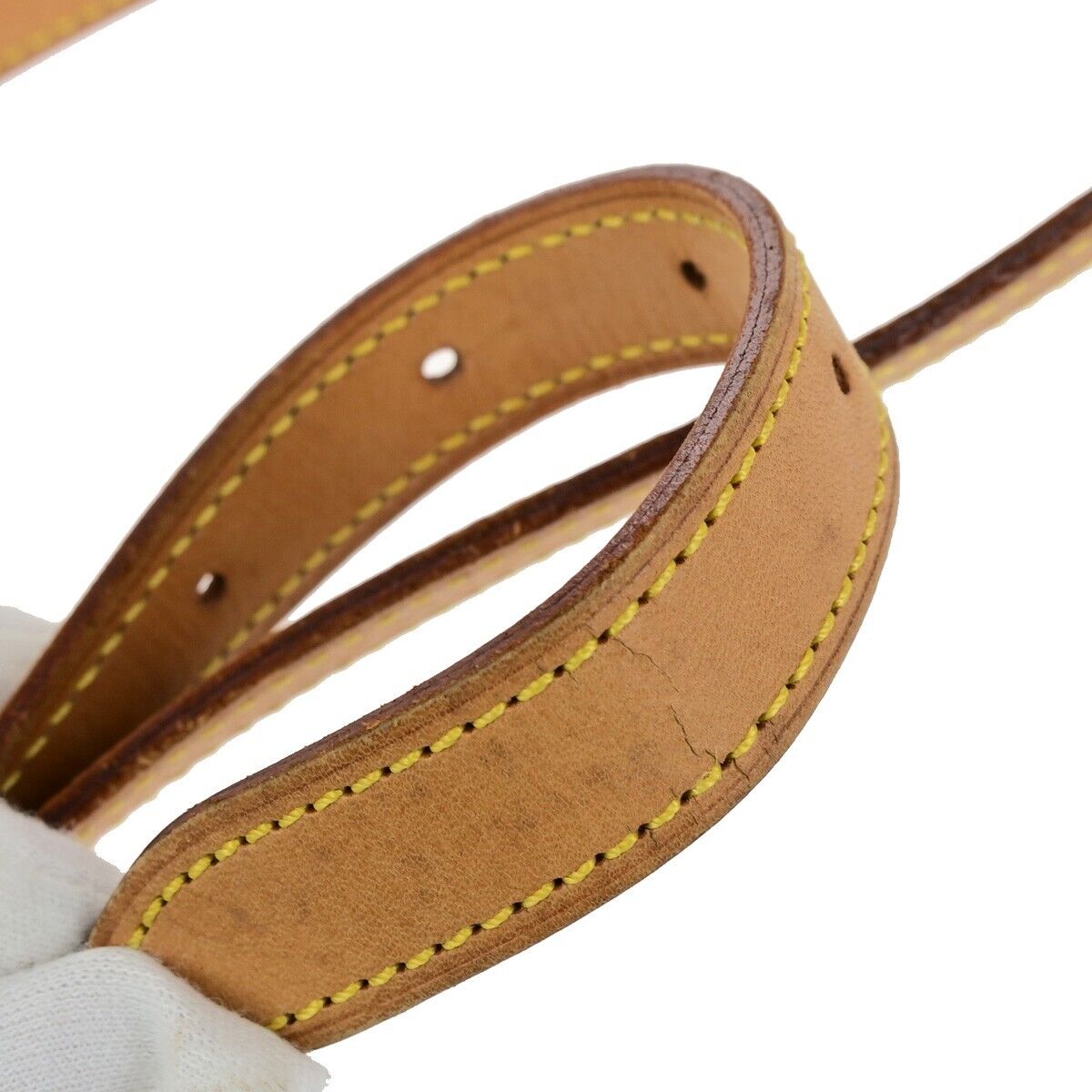 LOUIS VUITTON Adjustable Shoulder Strap Leather Brown GHW Bag Accessory 09YG713