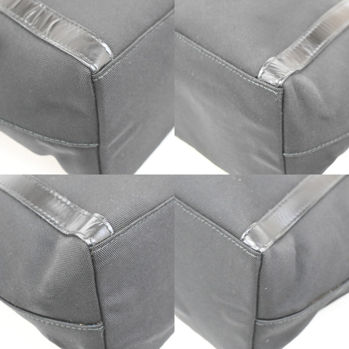 GUCCI 2Way Shoulder Hand Bag Nylon Black Sliver Italy 09DA133