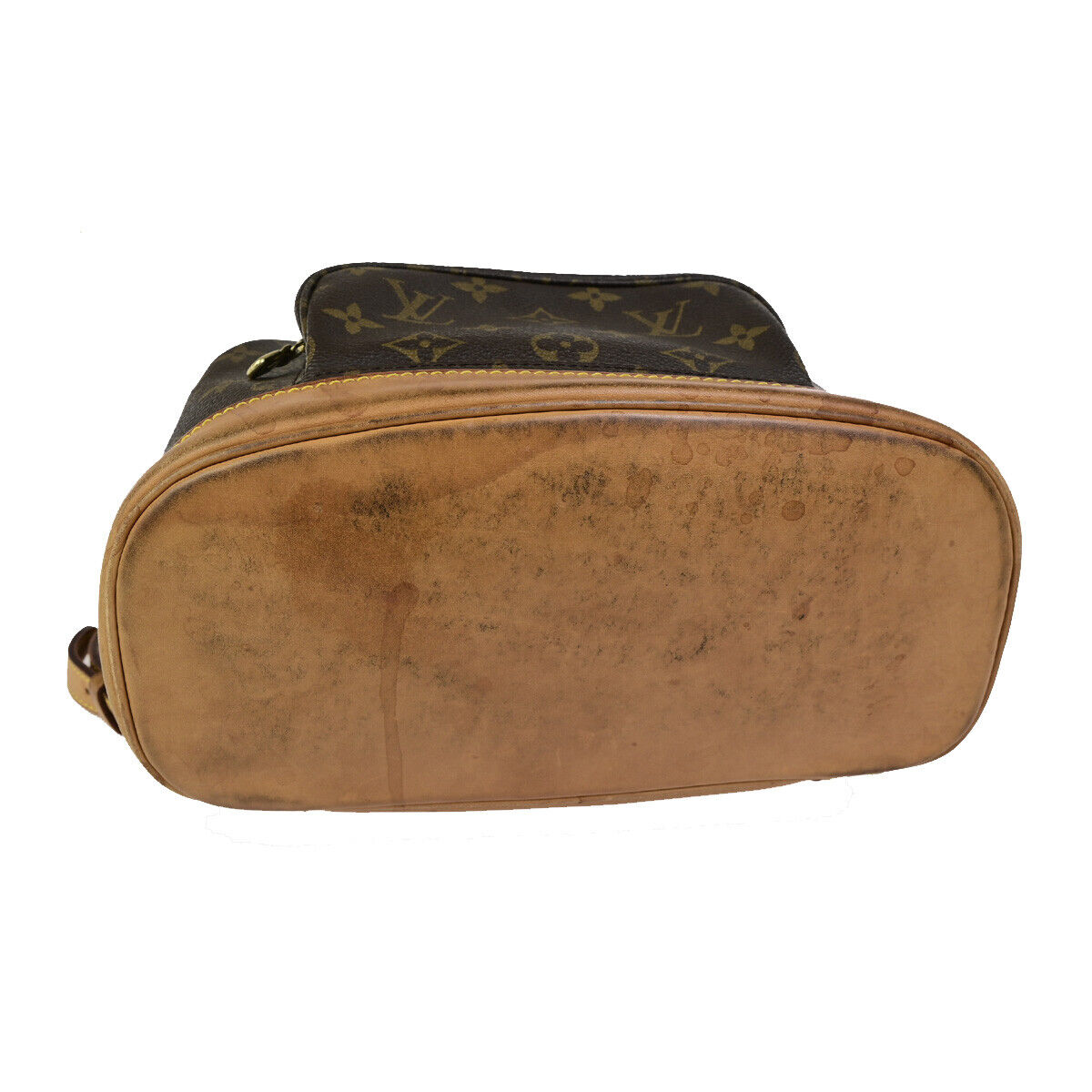 LOUIS VUITTON Montsouris MM Backpack Bag Monogram Leather Brown M51136 18YG489