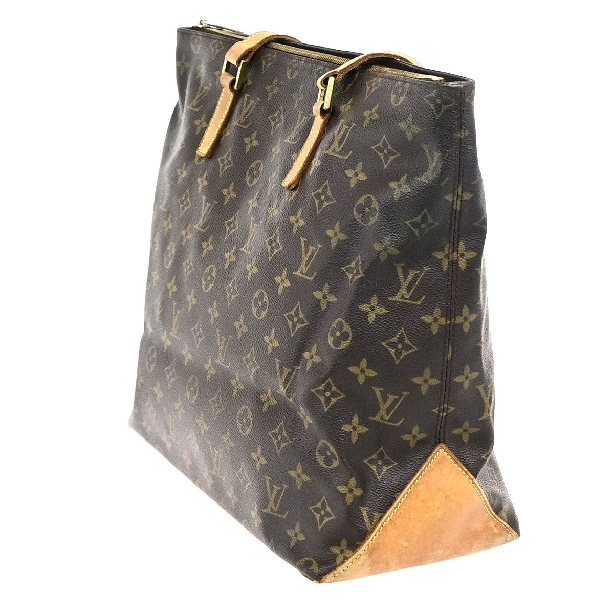 LOUIS VUITTON Cabas Mezzo Shoulder Bag Monogram Leather Brown M51151 81KD117