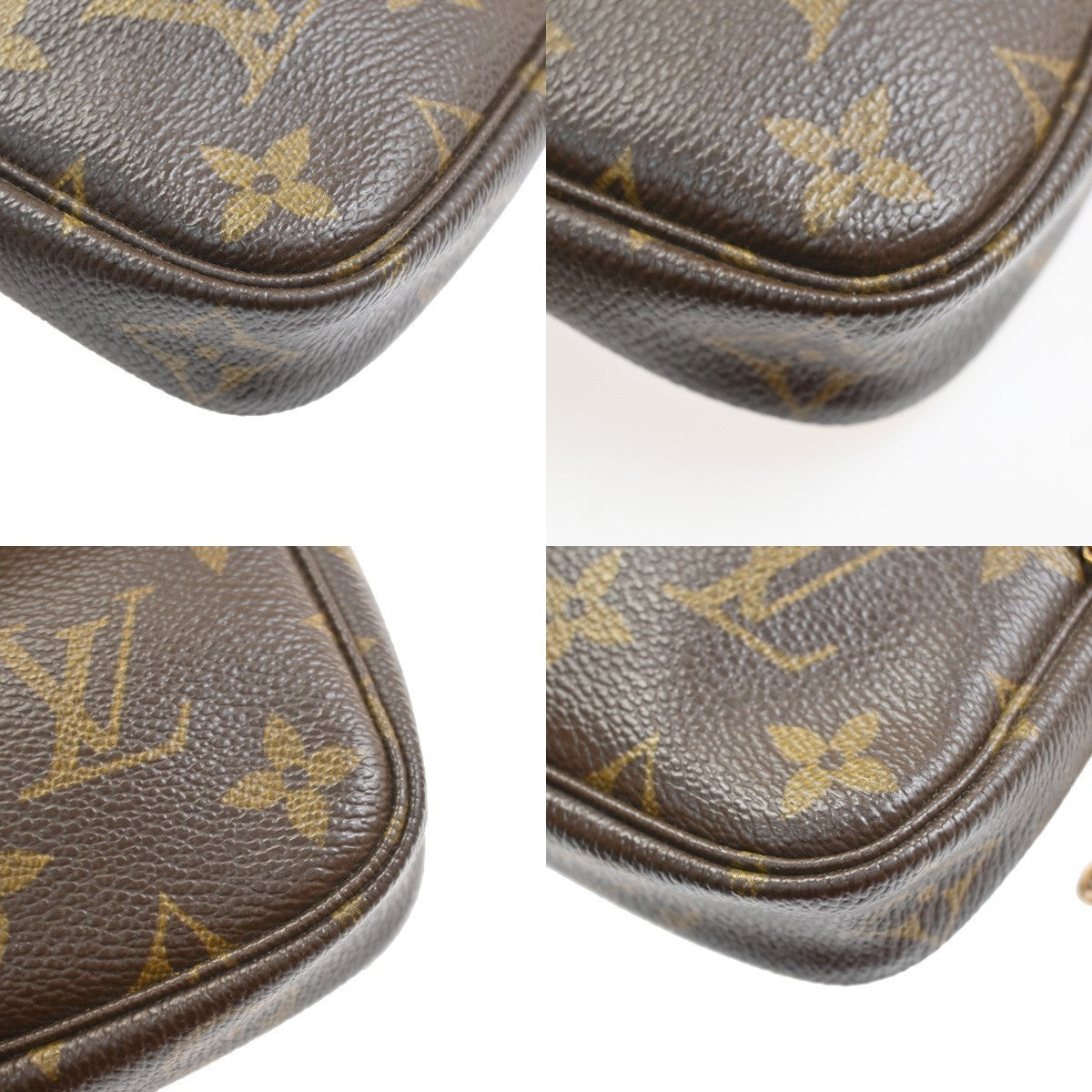 LOUIS VUITTON Mini Pochette Accessoires Hand Bag Monogram Leather M58009 77SA051