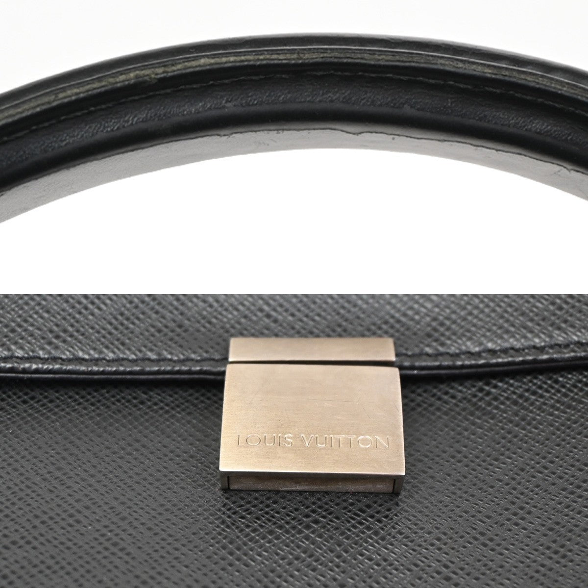 LOUIS VUITTON Serviette Kazan Brifecase Hand Bag Taiga Leather BK M30802 67KC488