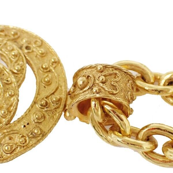 CHANEL CC Logo Chain Long Pendant Necklace 94A Gold Accessory Vinatge 633RJ029