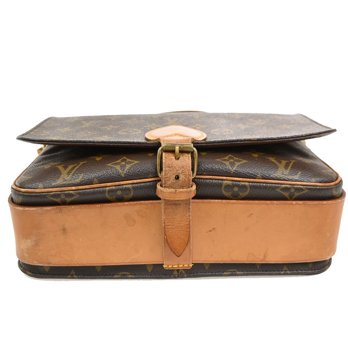 LOUIS VUITTON Cartouchiere GM Shoulder Bag Monogram Leather Brown M51252 39PA059