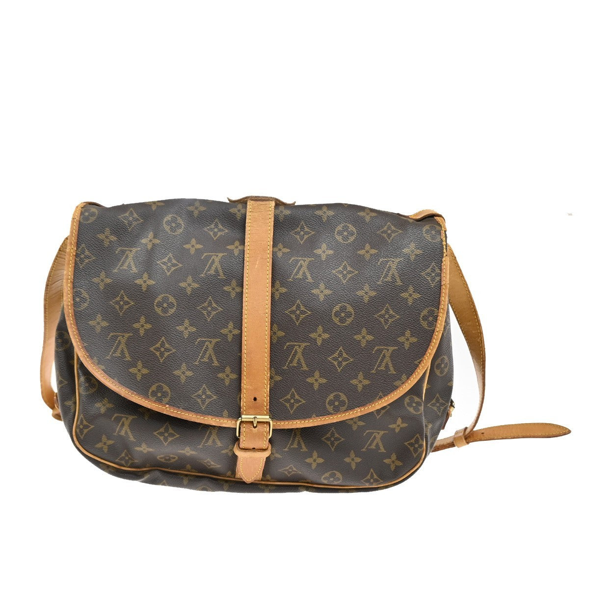 LOUIS VUITTON Saumur 35 Shoulder Bag Monogram Leather BN France M42254 86KB913