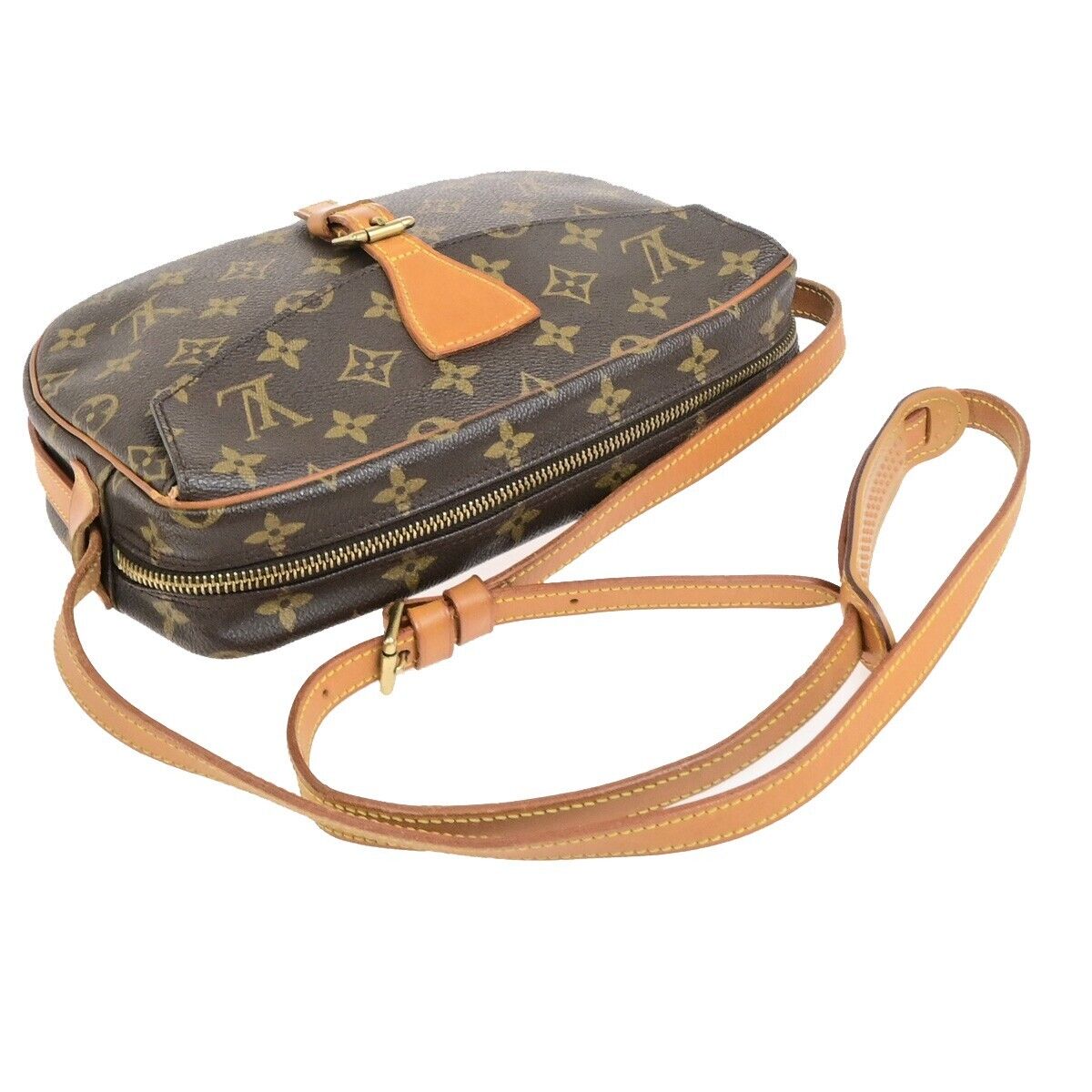LOUIS VUITTON Jeune Fille MM Shoulder Bag Monogram Leather Brown M51226 80ED804