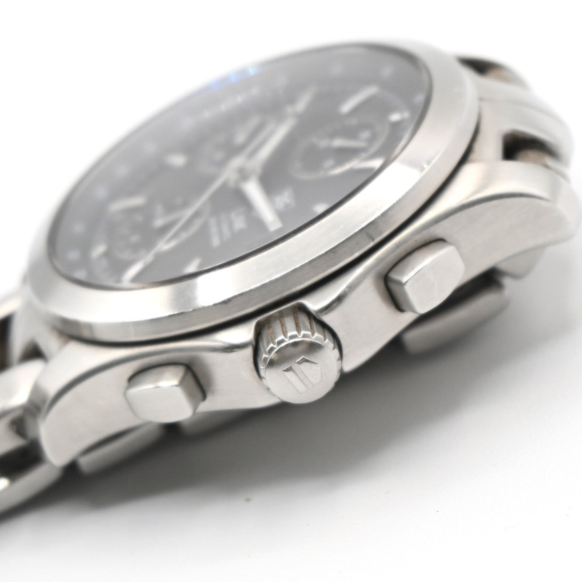 TAG HEUER Link Date Watch 43mm CJF2110 Chronograph AT Black Dial SS 47LC593