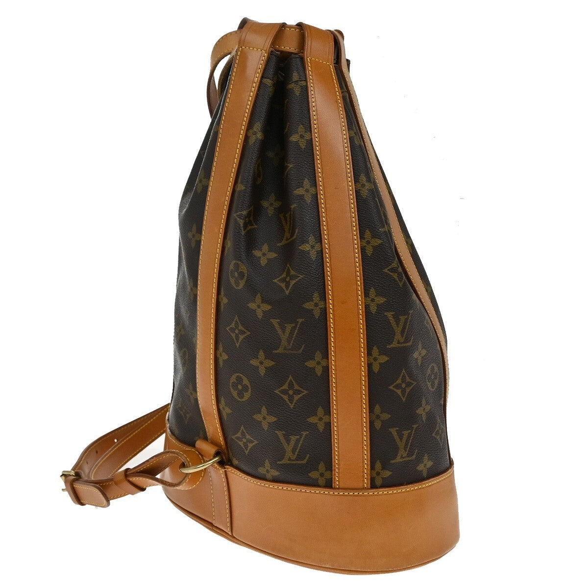 LOUIS VUITTON LV Randonnee PM Shoulder Bag Monogram Leather Brown M42243 99EE238