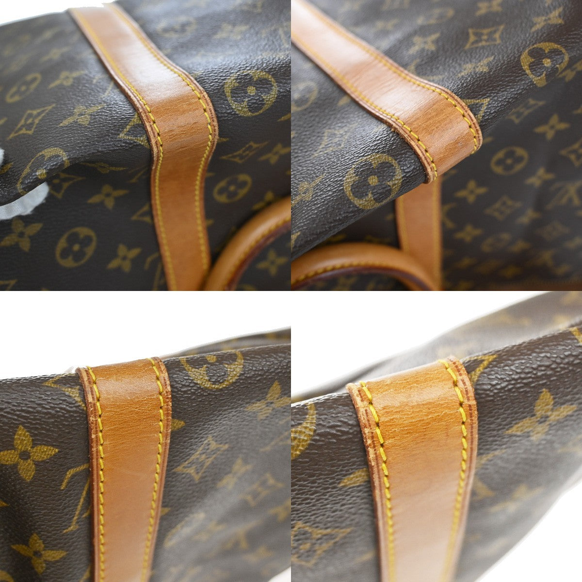 LOUIS VUITTON Keepall 55 Travel Hand Bag Monogram Leather Brown M41424 12YJ197