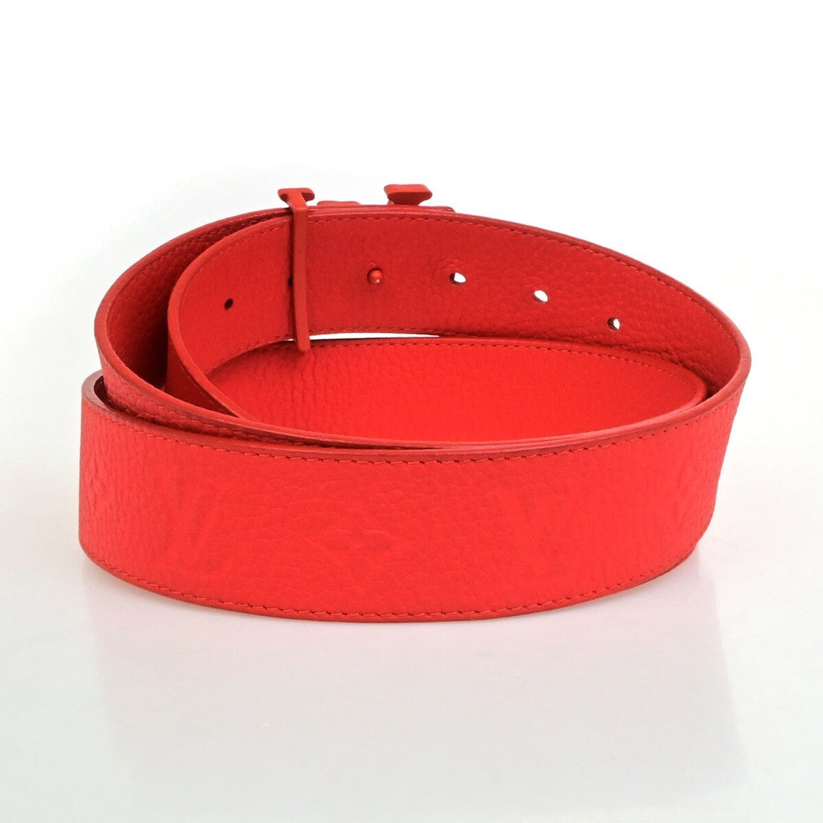 LOUIS VUITTON Ceinture LV Shape Belt  98/38 Taurillon Leather Red MP238 89RL093