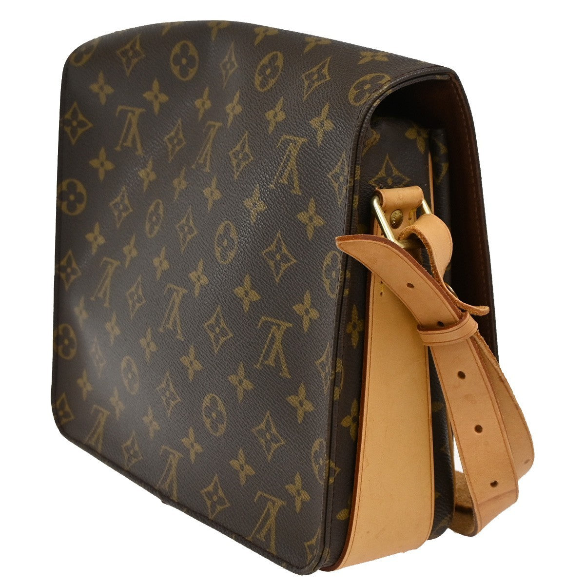 LOUIS VUITTON Cartouchiere GM Shoulder Bag Monogram Leather Brown M51252 82DA201