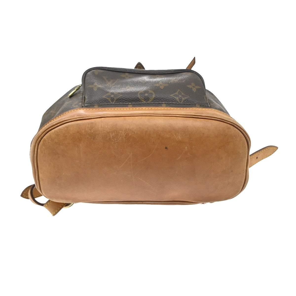 LOUIS VUITTON Montsouris MM Backpack Bag Monogram Leather Brown M51136 72SA234