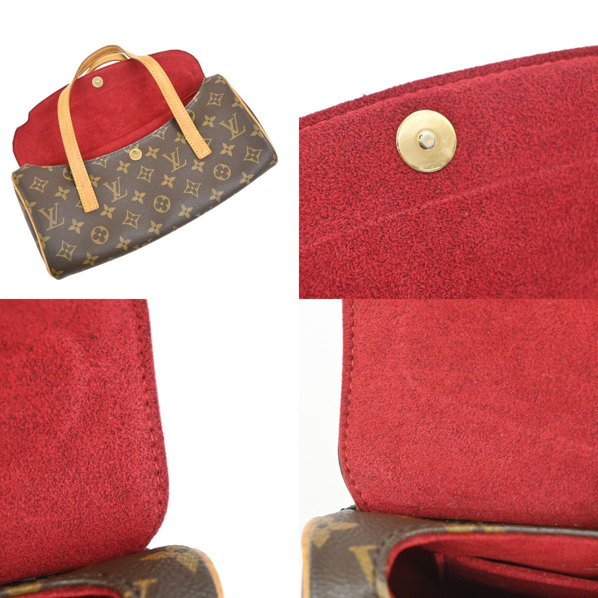 LOUIS VUITTON Sonatine Hand Bag Monogram Leather Brown France M51902 74MA597