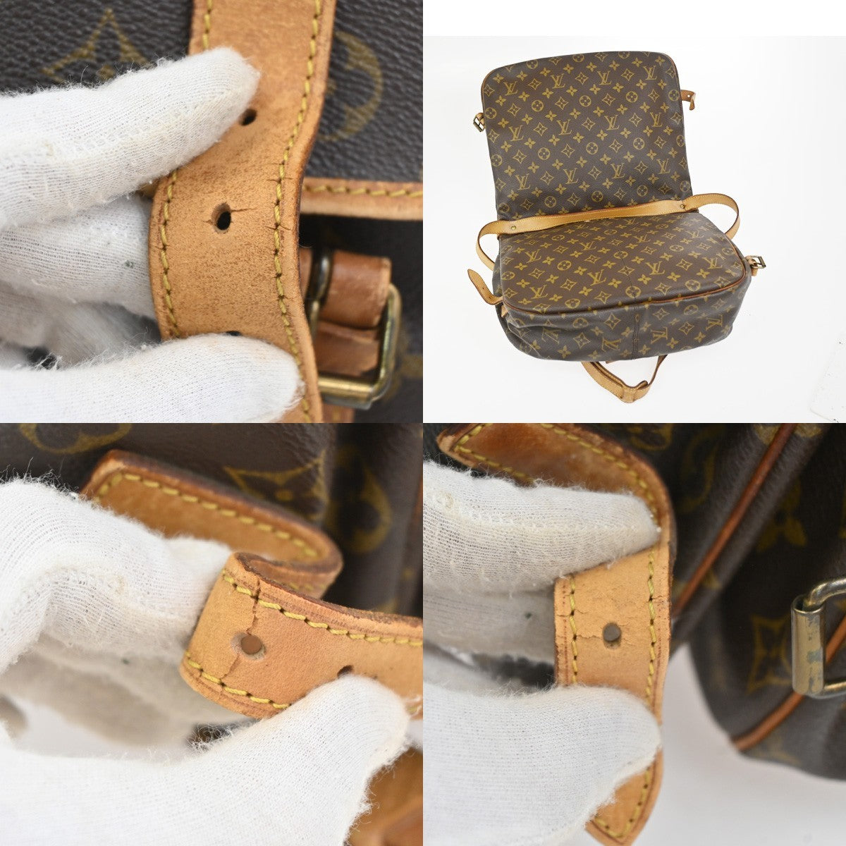 LOUIS VUITTON Saumur 35 Shoulder Bag Monogram Leather BN France M42254 32CA911