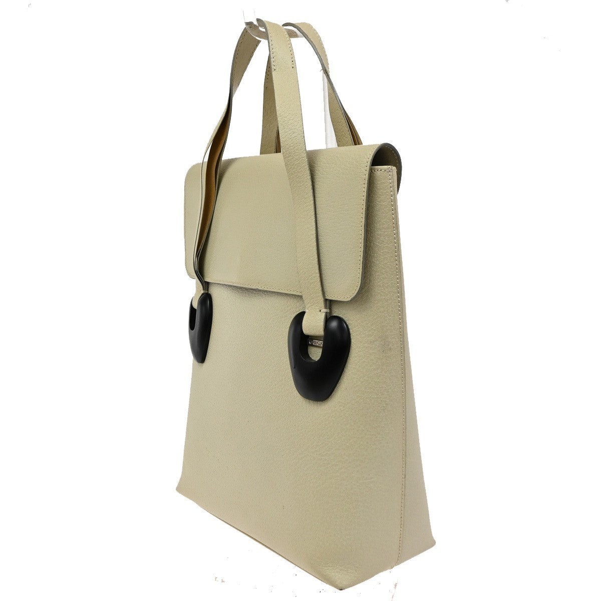 GUCCI Logo GG Pattern Shoulder Hand Bag Leather Suede White 05CA481