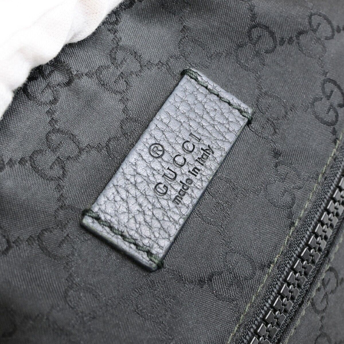 GUCCI GG Pattern Crossbody Shoulder Bag Canvas Leather Black Italy 31EC952