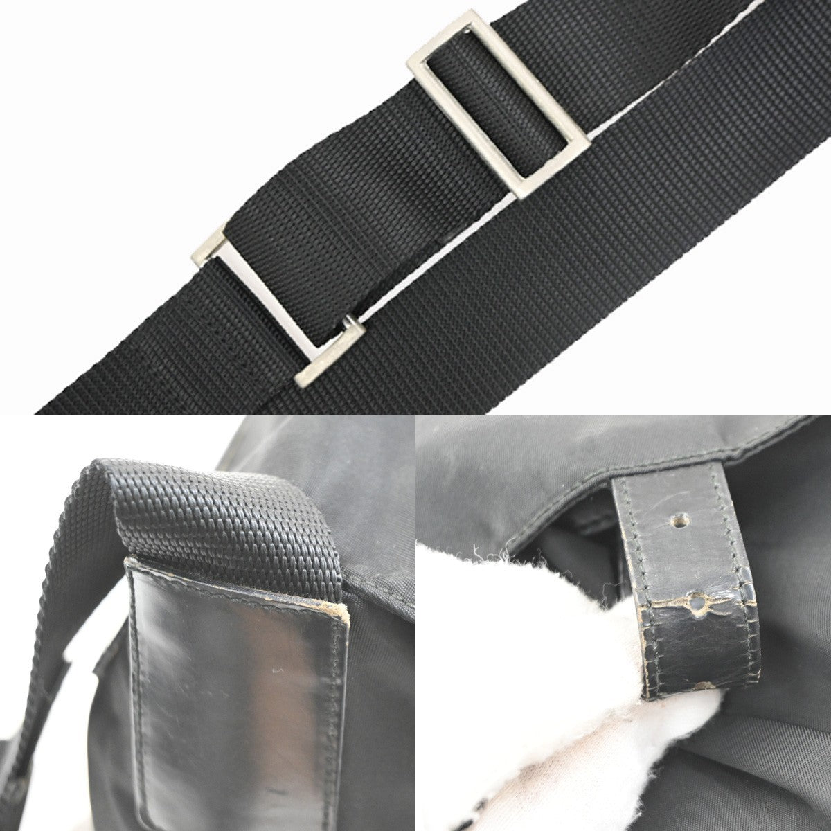 PRADA Logo Tessuto Mini Shouler Bag Nylon Leather Black SHW Italy 69YJ257
