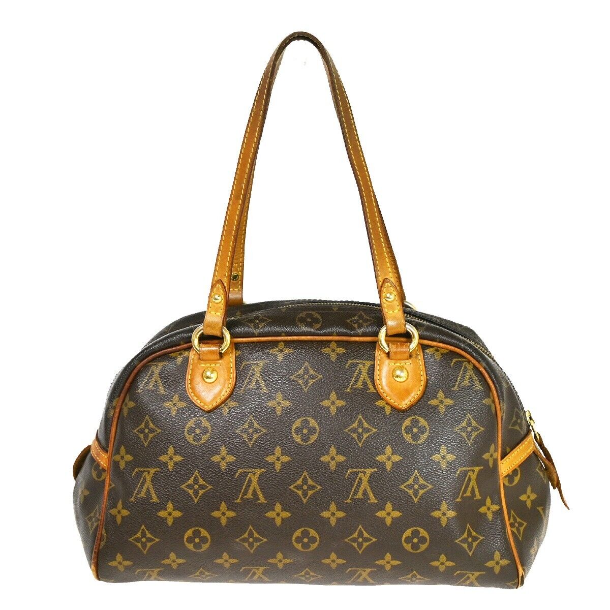 LOUIS VUITTON Montorgueil PM Shoulder Bag Monogram Leather Brown M95565 34YD106