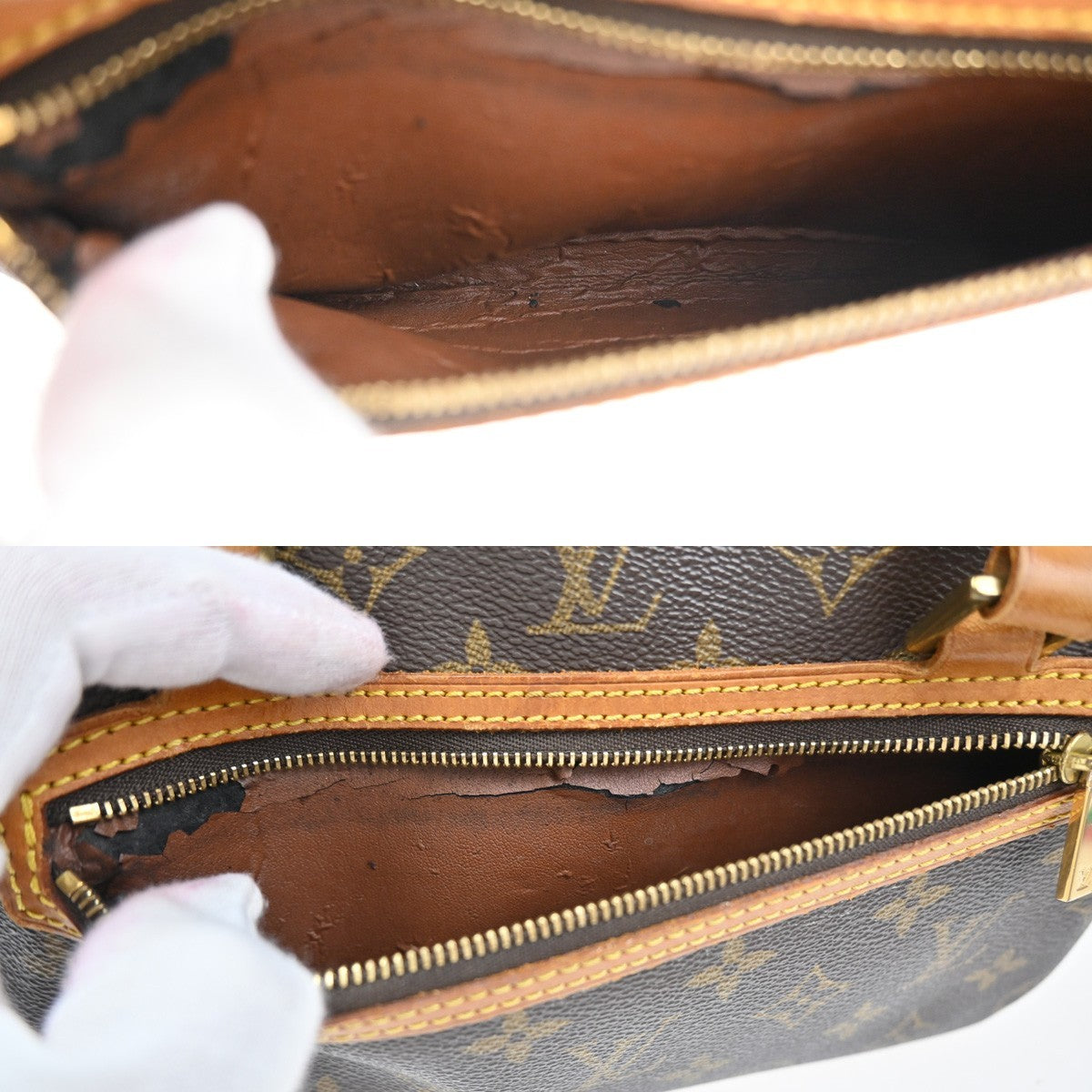 LOUIS VUITTON Cite MM Shoulder Bag Monogram Leather Brown France M51182 18YH989