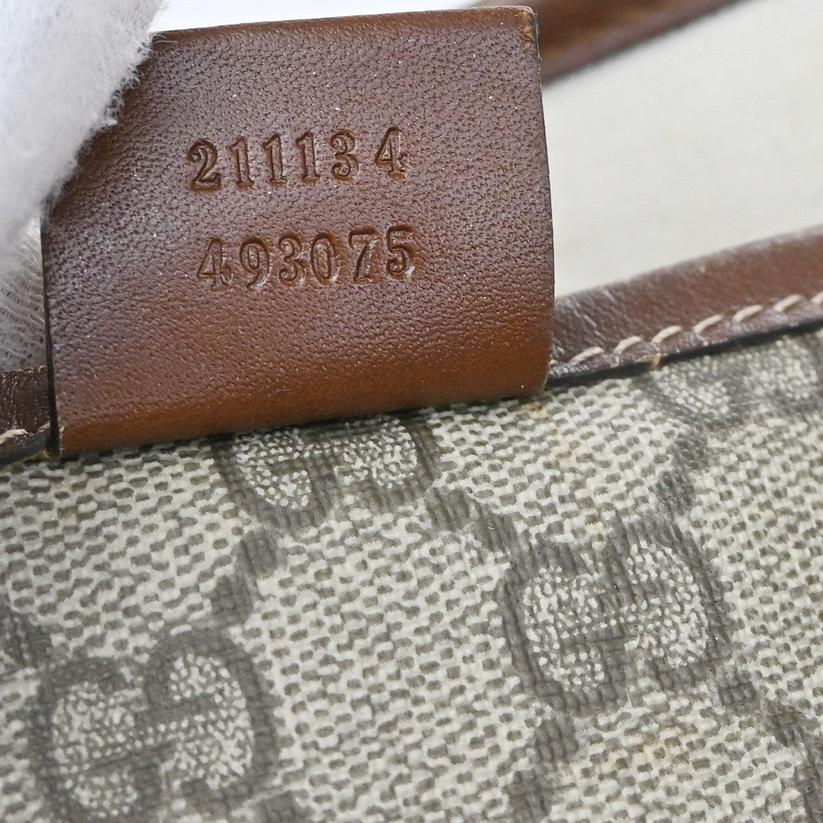 GUCCI Logo Sherry GG Pattern Shoulder Bag Supreme Leather Brown Italy 35KP550