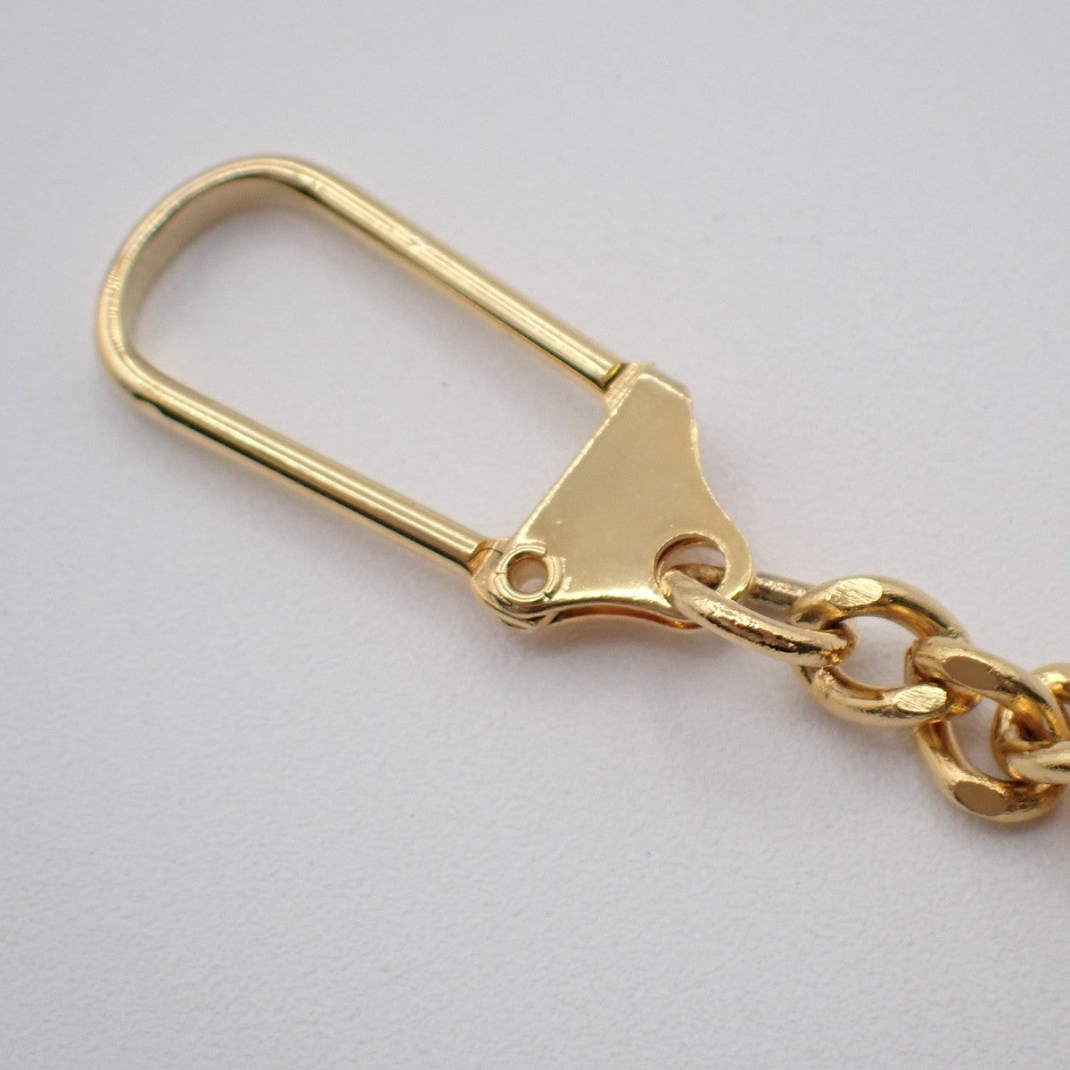 GUCCI Plus Logo Key Holder Bag Charm Key Ring Gold-Plated 08KP065