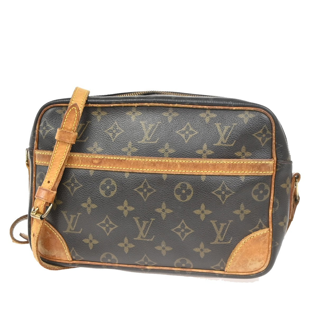 LOUIS VUITTON Trocadero 27 Shoulder Bag Monogram Leather Brown M51274 66ZA314
