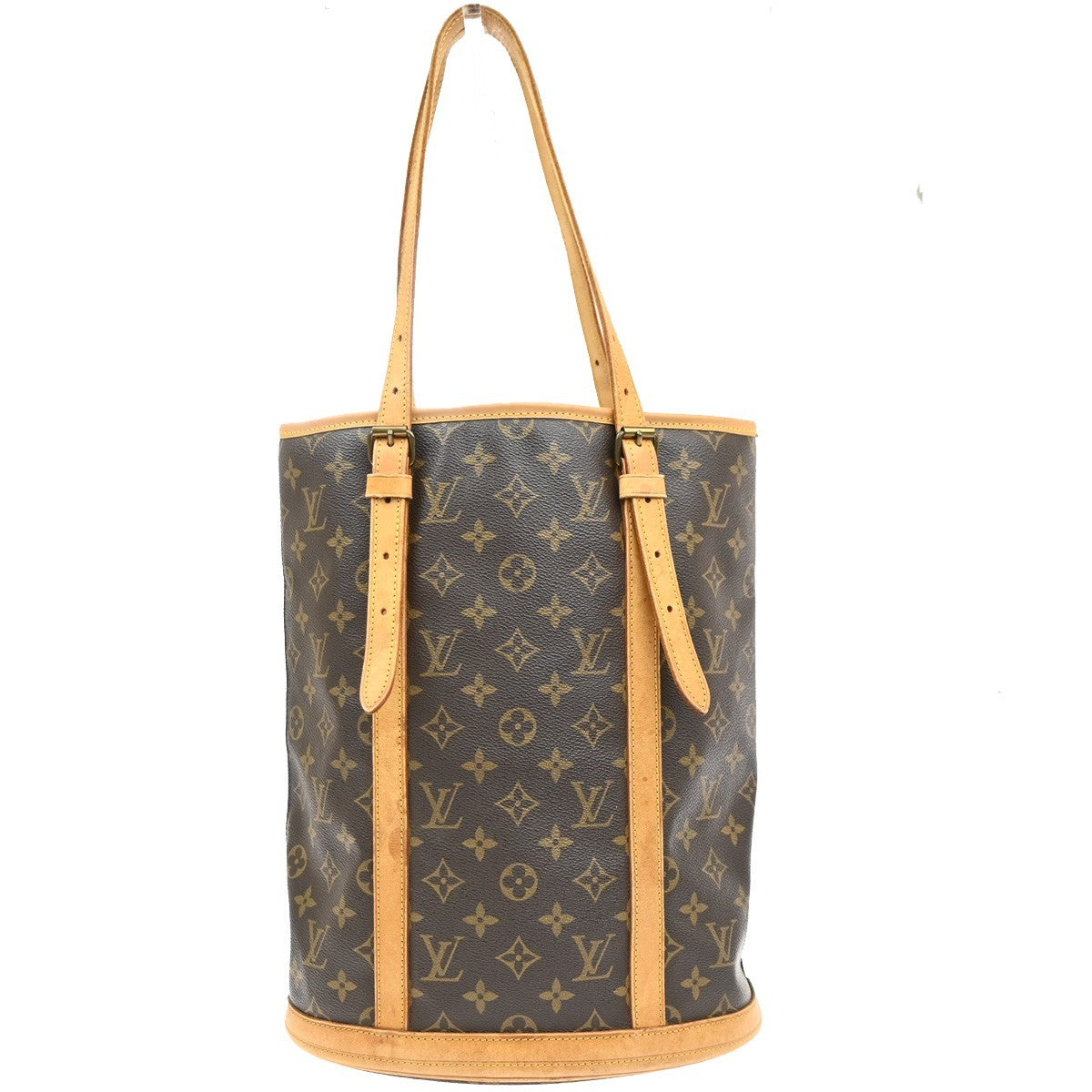 LOUIS VUITTON BUCKET GM Shoulder Tote Bag Monogram Leather Brown M42236 89MA672