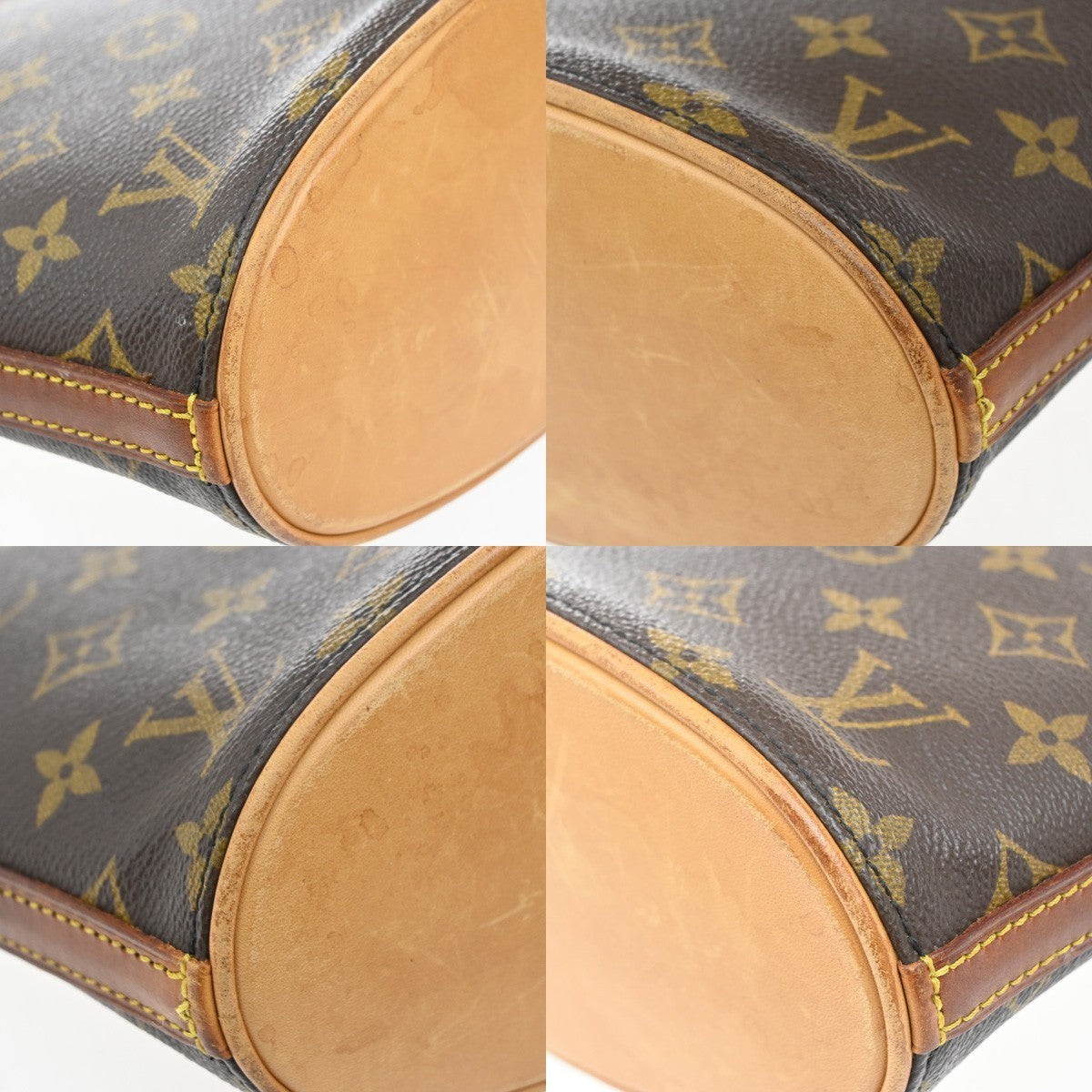 LOUIS VUITTON Logo Drouot Shoulder Bag Monogram Leather Brown M51290 77KP305