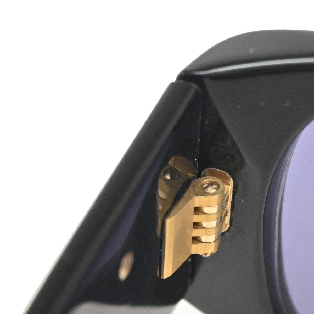 CHANEL CC Logo Sunglasses Eye Wear Plastic Black Gold Italy 01451 63RL896