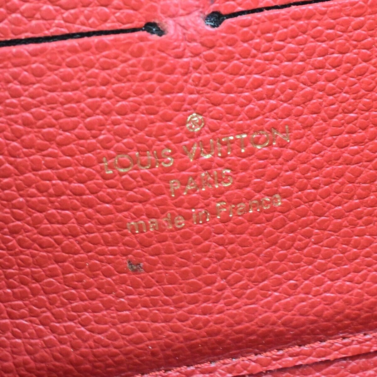 LOUIS VUITTON Zippy Wallet Long Wallet Monogram Empreinte Red M60737 82KA438