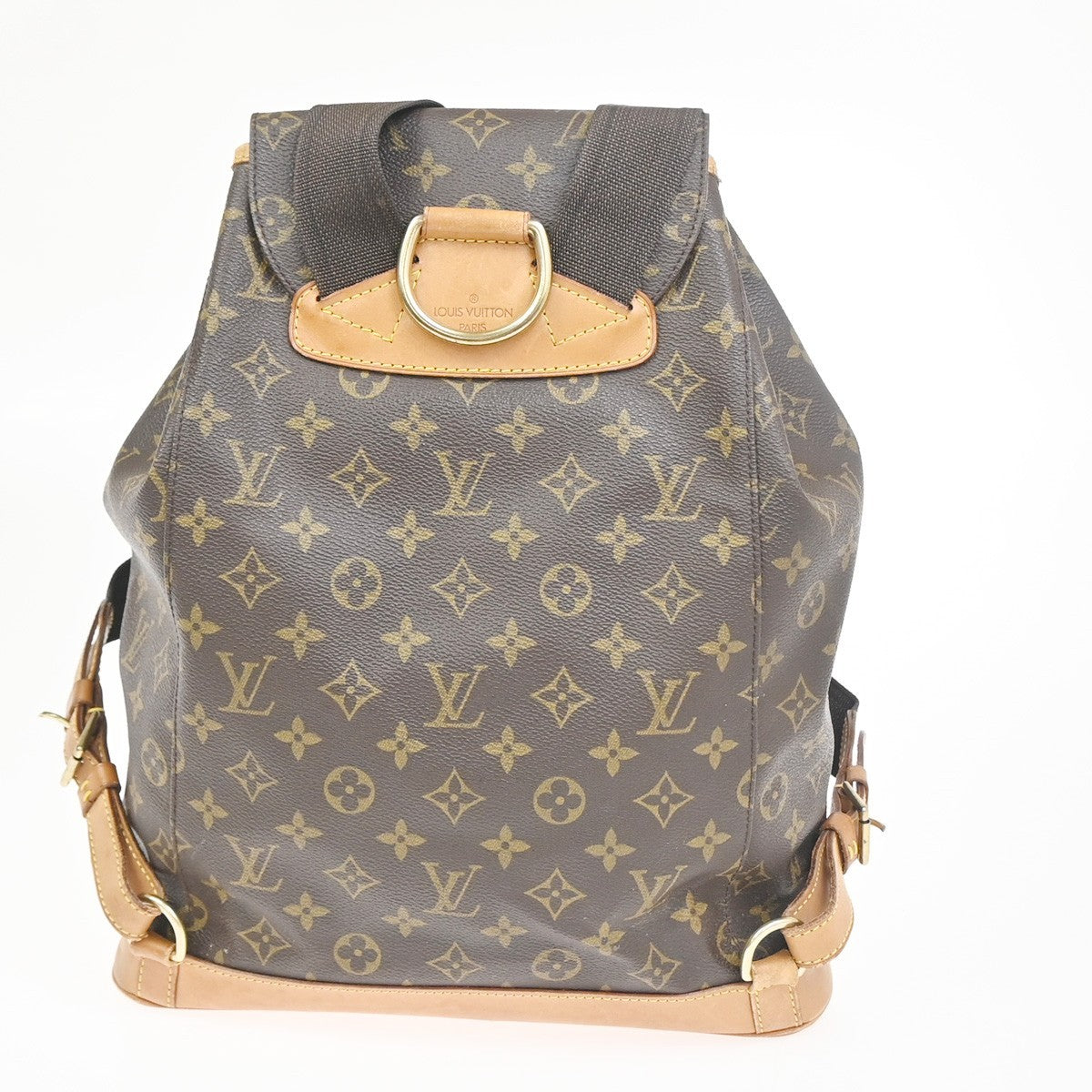 LOUIS VUITTON Montsouris GM Backpack Bag Monogram Leather Brown M51135 96KC794