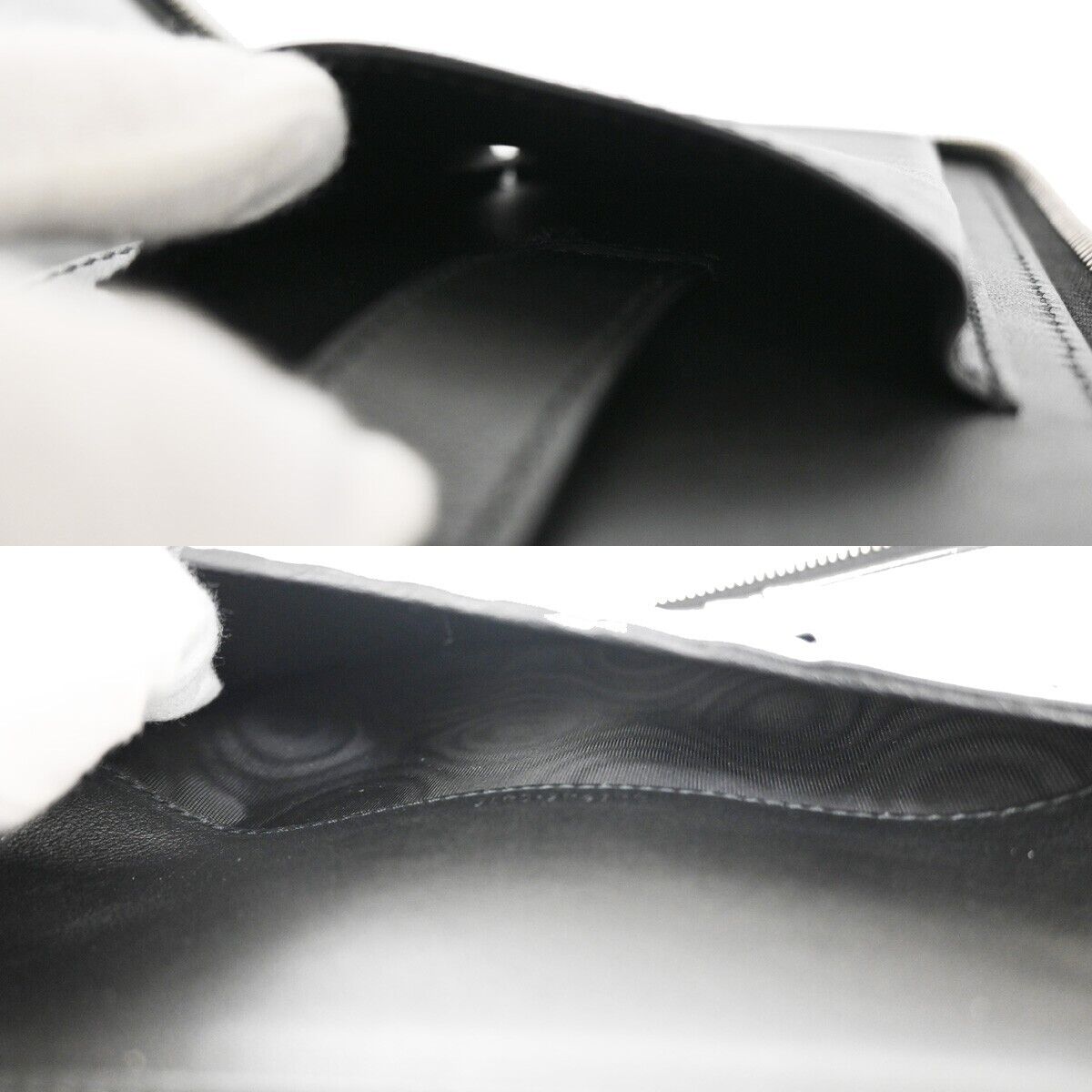 GUCCI Micro GG Guccissima Travel Case Wallet Leather Black SHW Italy 18YE185