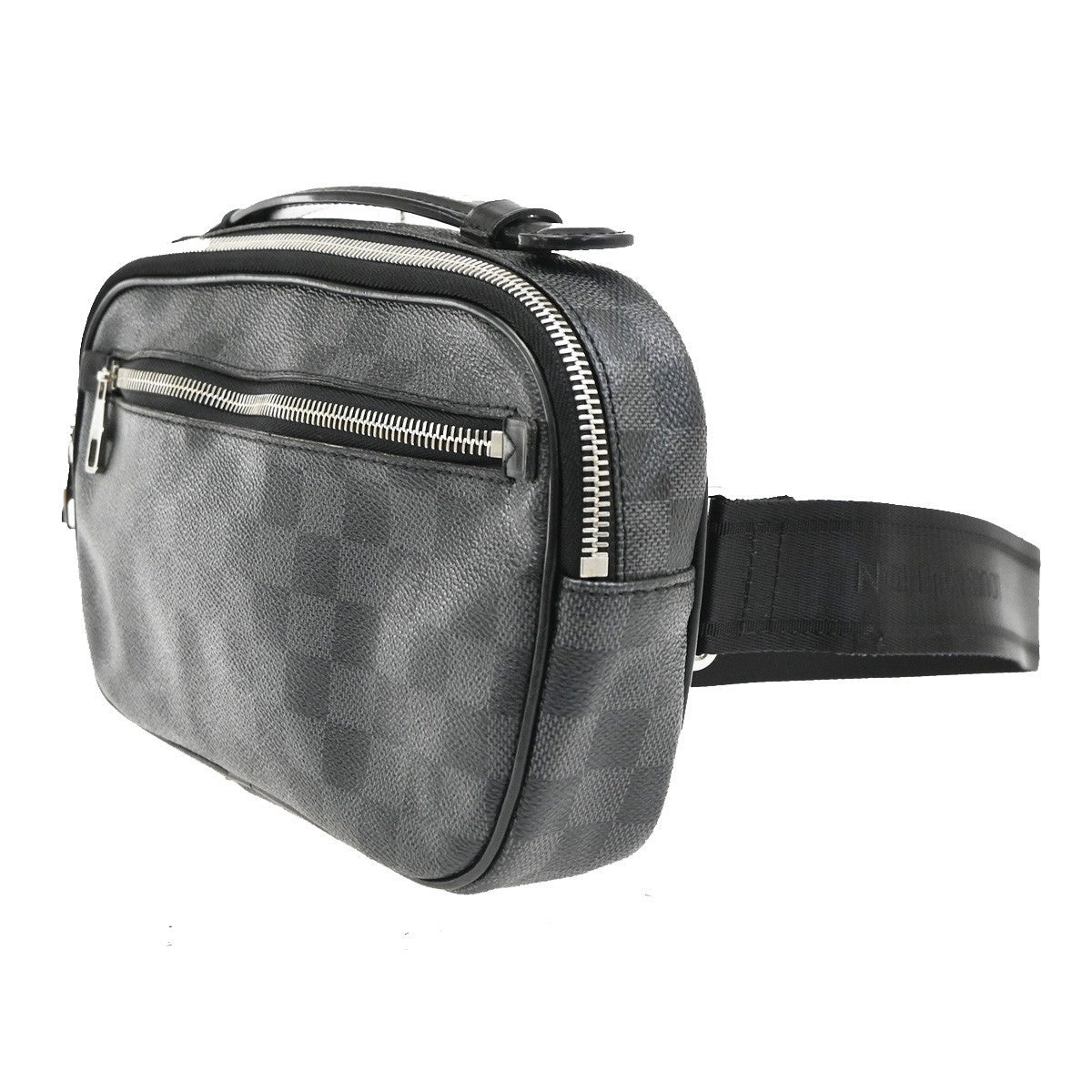 LOUIS VUITTON Ambler Shoulder bag Damier Graphite Leather Black N41289 55RQ063