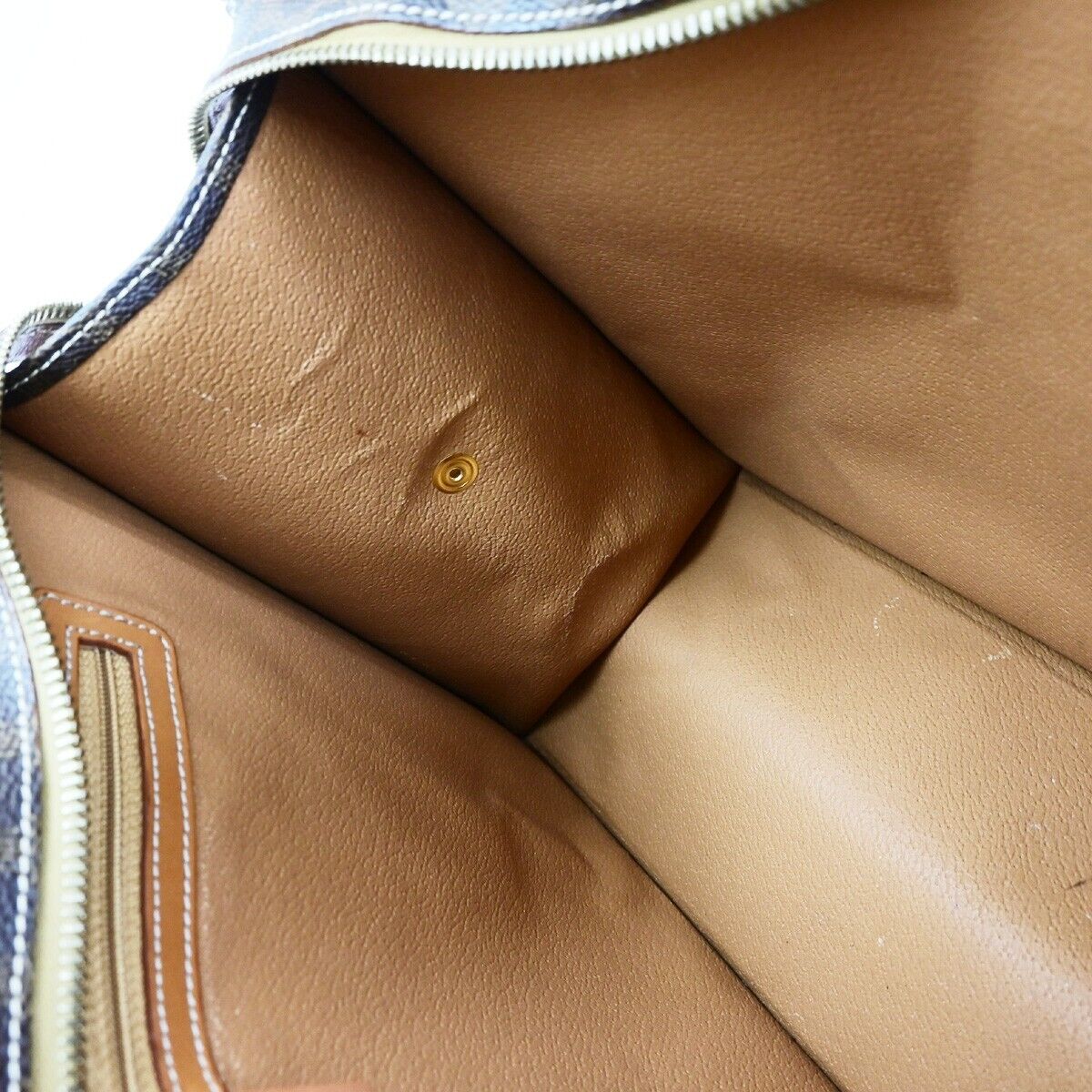 CELINE Logo Macadam Pattern Hand Bag PVC Leather GHW Made in Itay 83EC971