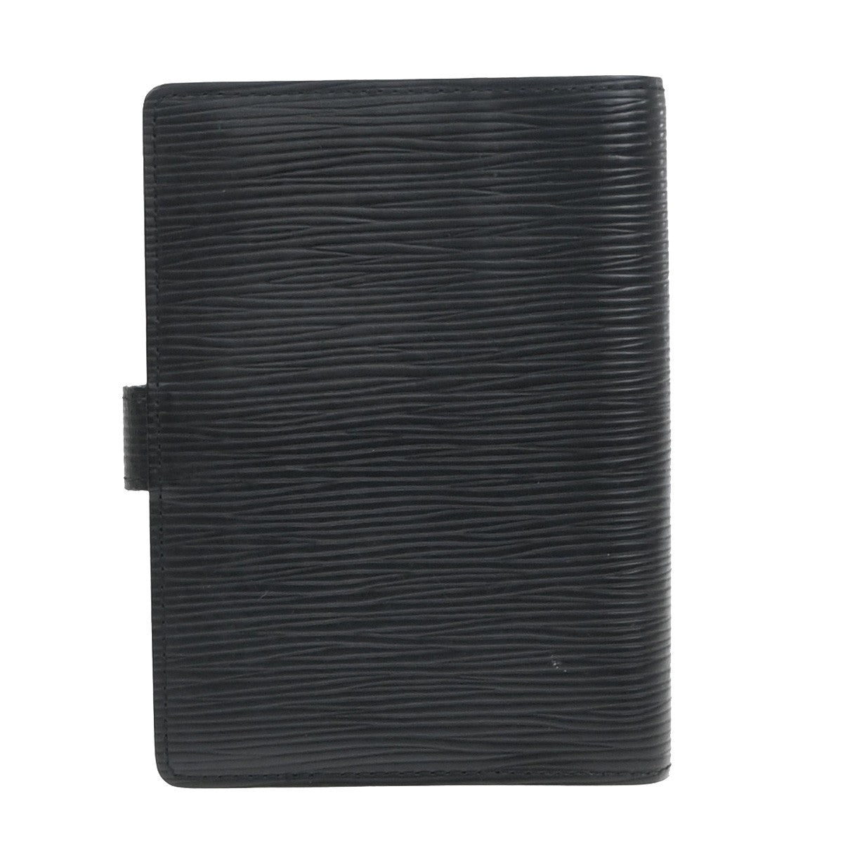 LOUIS VUITTON Logo Agenda PM Day Planner Cover Epi Leather Black R20052 66KP336