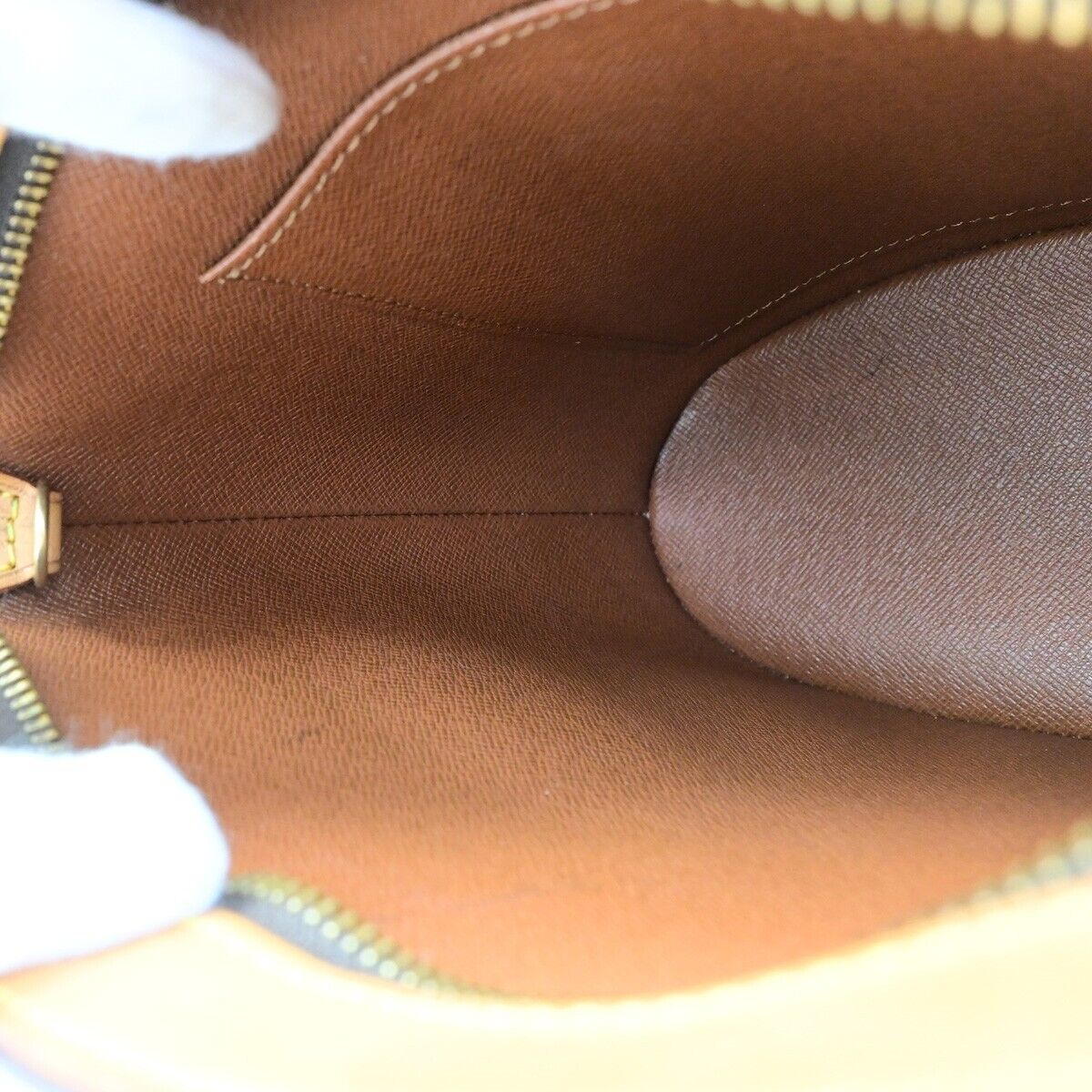 LOUIS VUITTON Logo Drouot Shoulder Bag Monogram Leather Brown M51290 76ED002