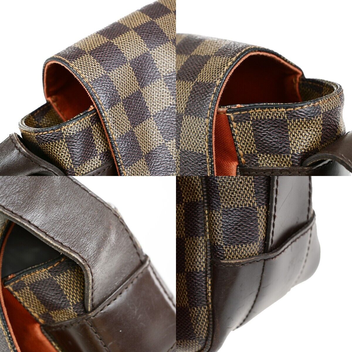 LOUIS VUITTON Bastille Shoulder Bag Damier Ebene Leather Brown N45258 70ED030