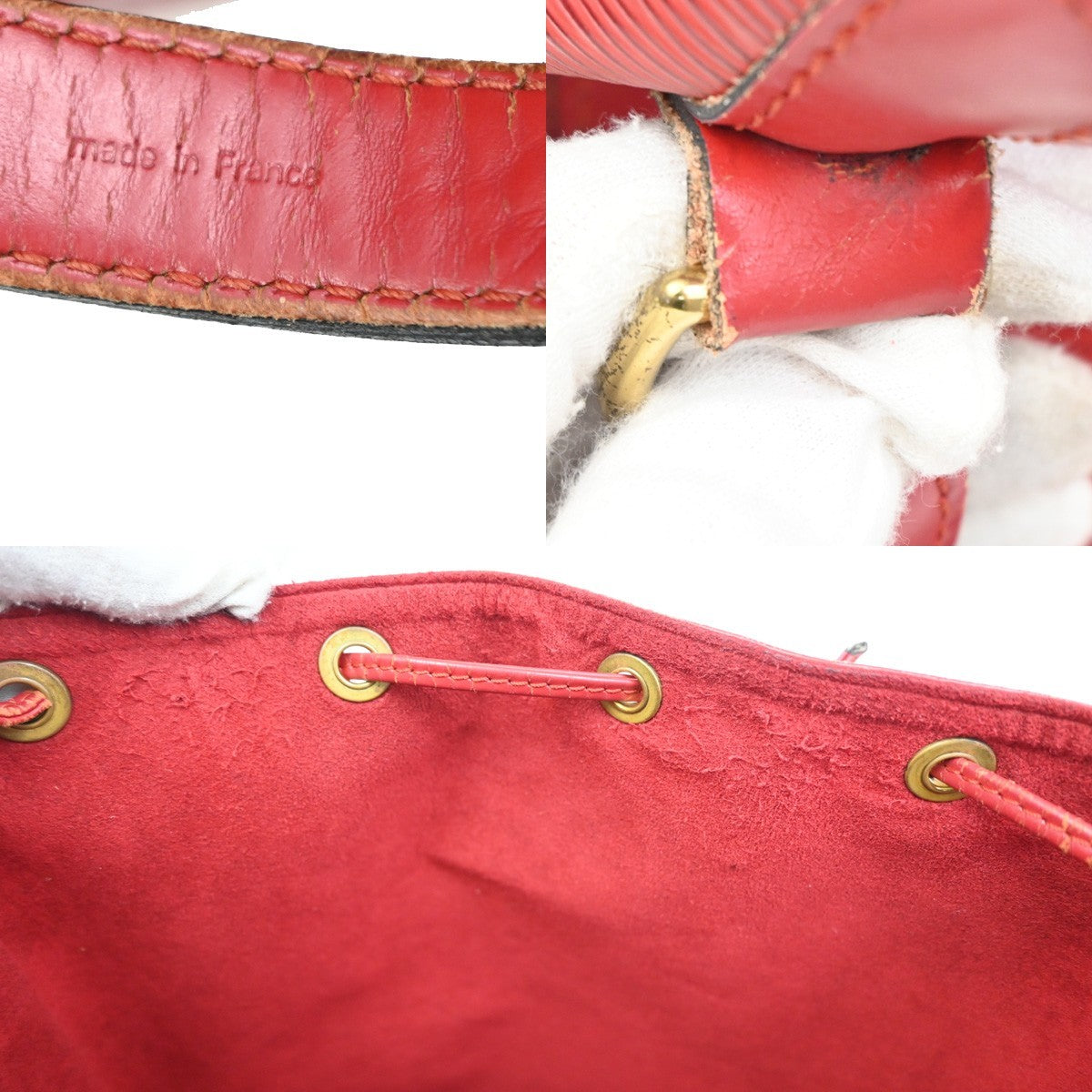 LOUIS VUITTON Noe GM LV Drawstring Shoulder Bag Epi Leather Red M44007 69KB506