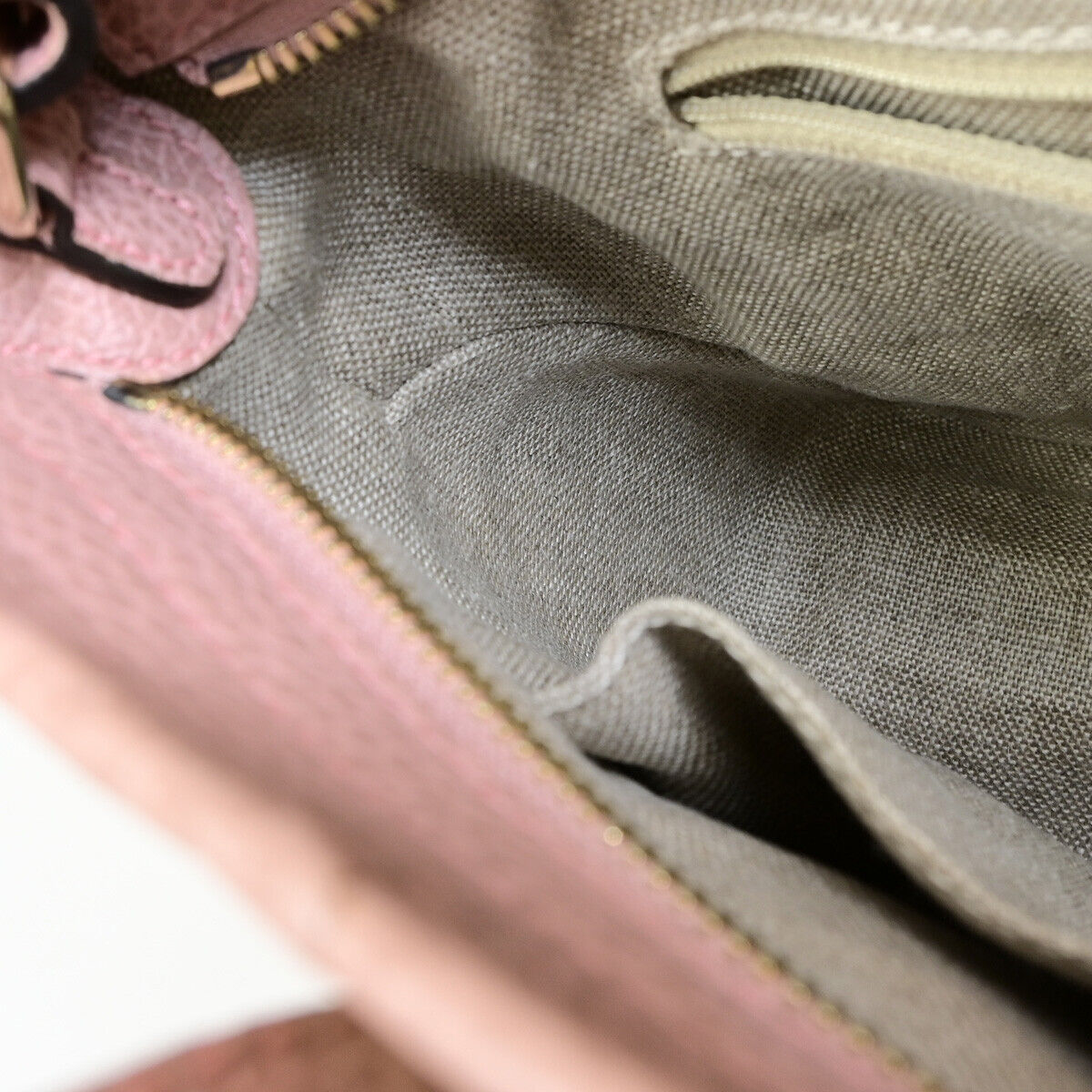 GUCCI Bree GG Pattern 2Way Shoulder Hand Bag Canvas Leather Brown Pink 59RK035