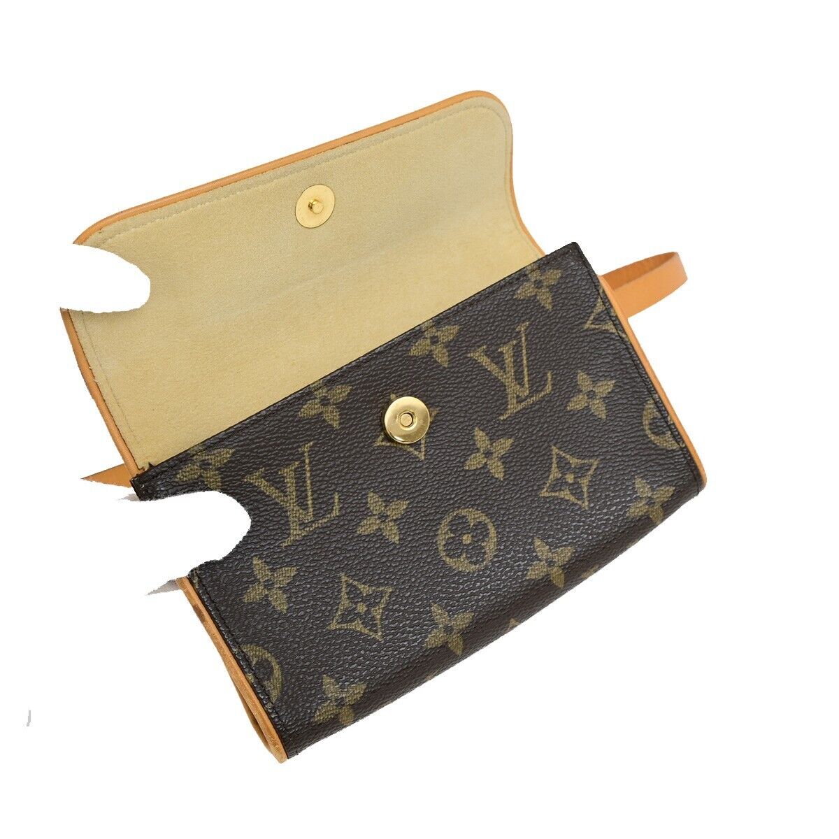 LOUIS VUITTON Pochette Florentine Bum Bag Monogram Leather Brown M51855 80FB261