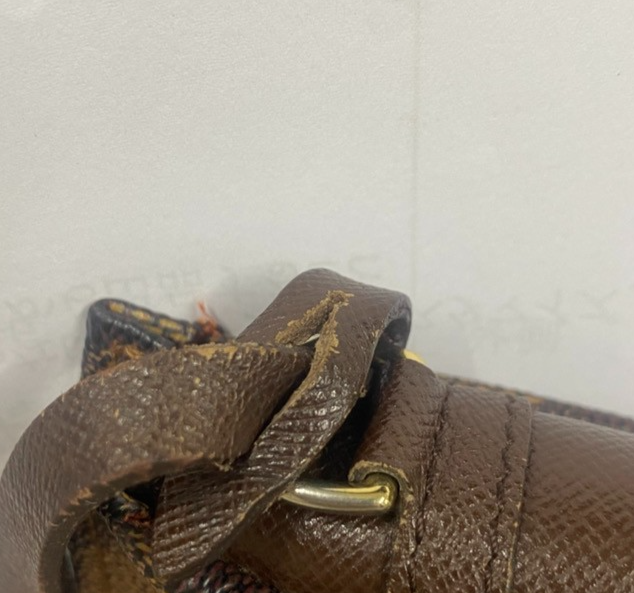 LOUIS VUITTON Trousse Makeup Hand Bag Damier Ebene Leather Brown N51982 83ZA294