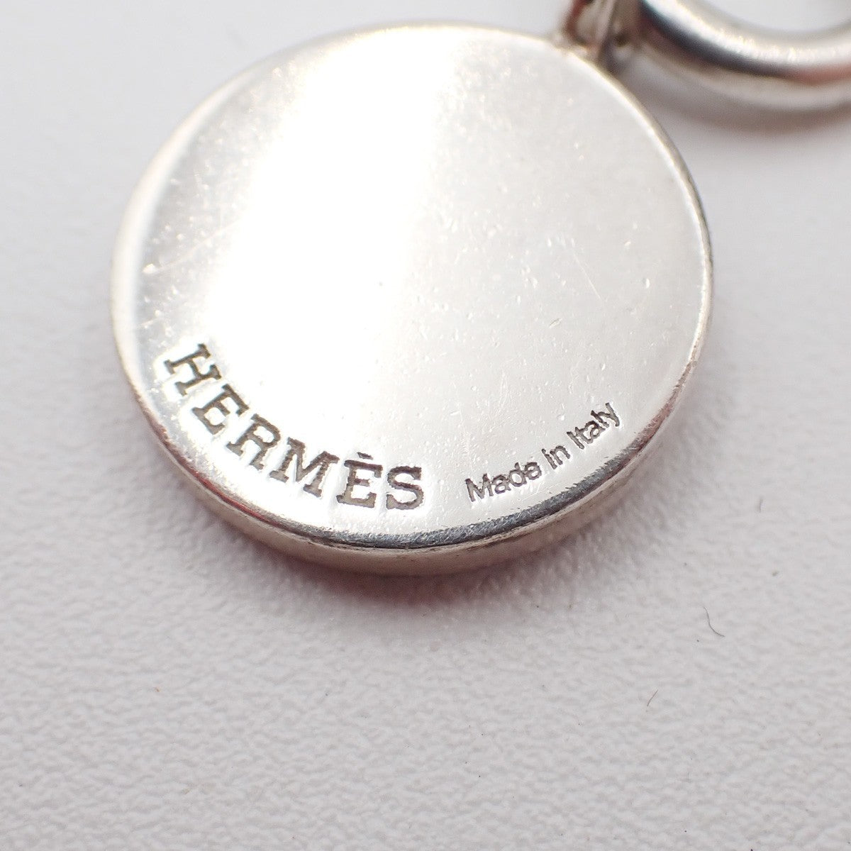 HERMES Amulettes Ex-Libris Pendant Necklace Sellier Silver 925 Italy 77LC635