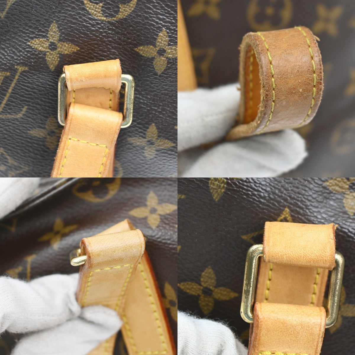 LOUIS VUITTON Cabas Mezzo Shoulder Bag Monogram Leather Brown M51151 73MA498