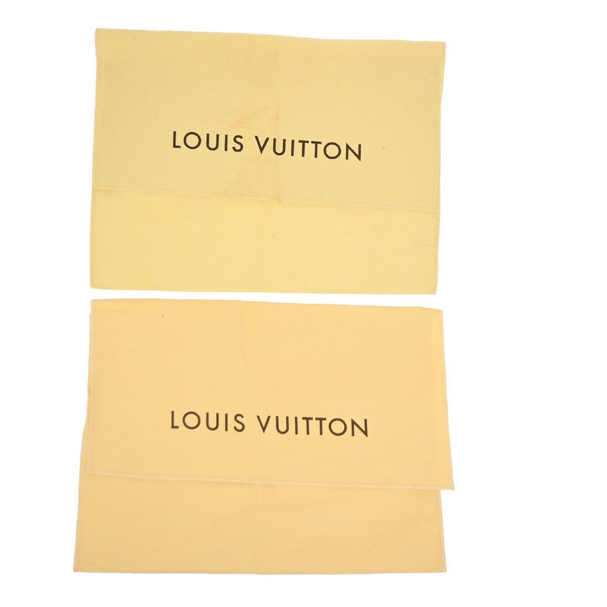 LOUIS VUITTON Logo 10 Set Dust Bags Drawstring Canvas Cotton Beige Brown 01KB830