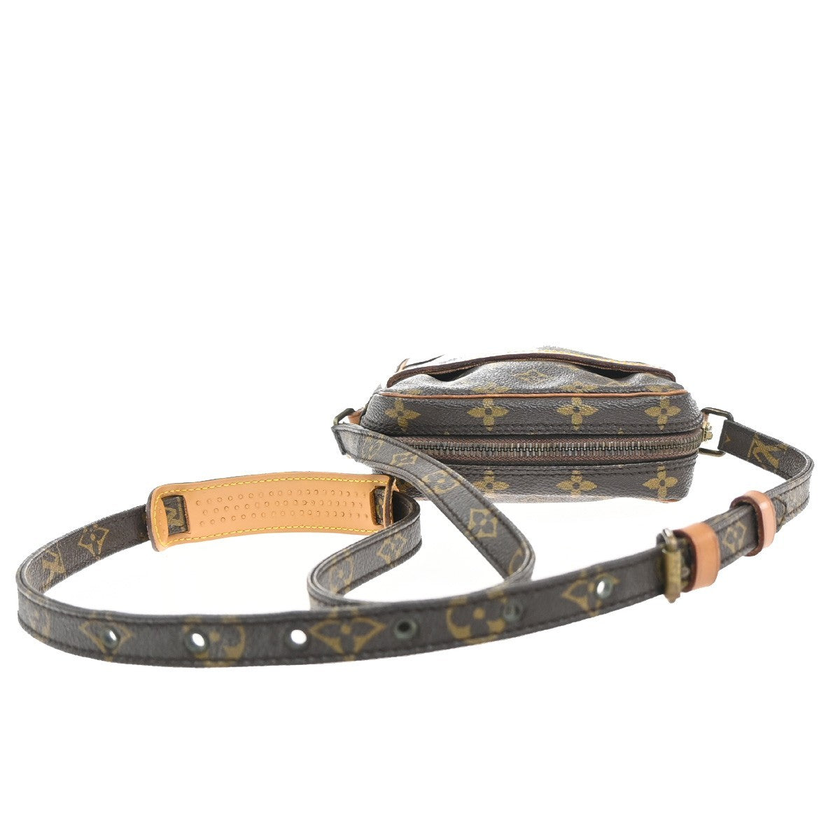 LOUIS VUITTON Danube Shoulder Bag Monogram Leather Brown France M45266 31KP586