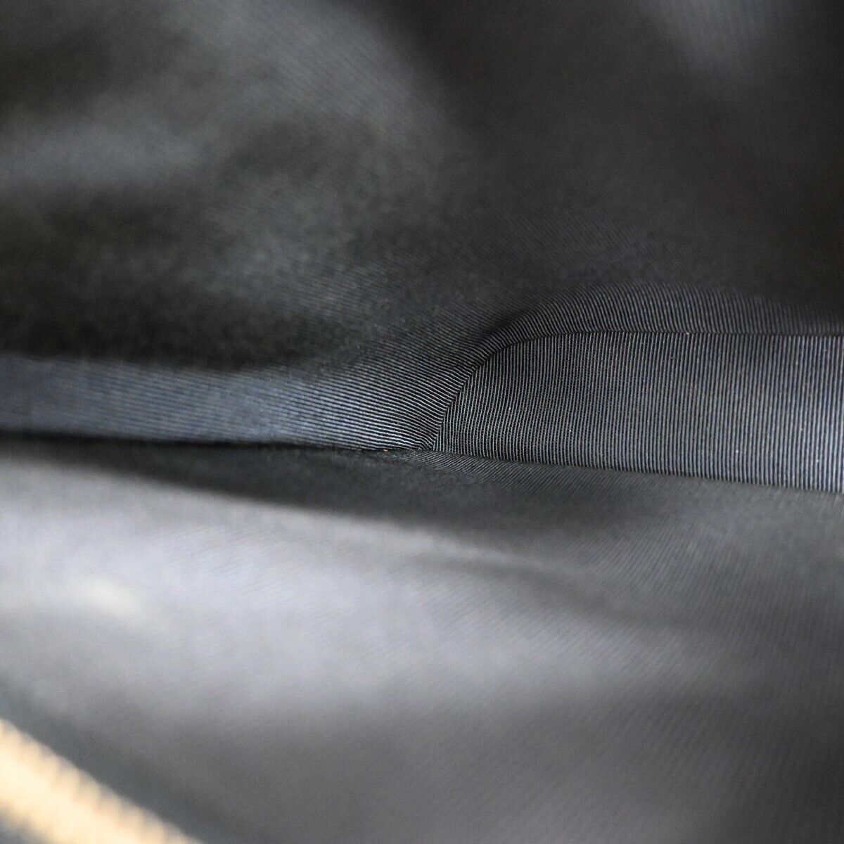 CHANEL CC Logo Metal Handle Hand Tote Bag Nylon Leather Blue Silver 35KA012