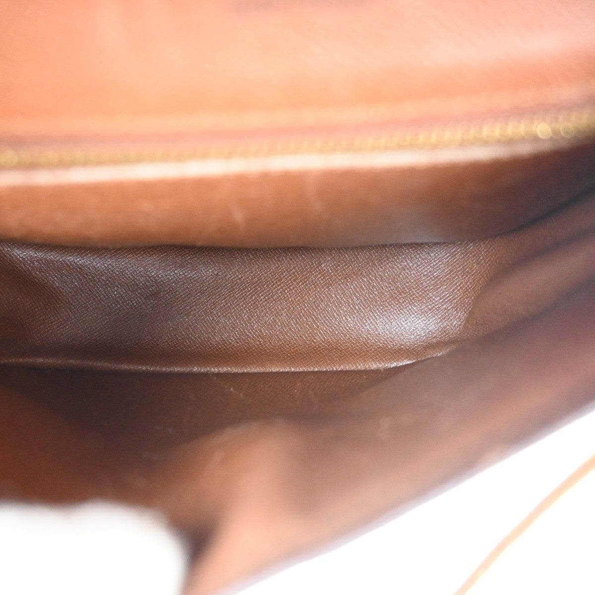 LOUIS VUITTON Saint Cloud MM Shoulder Bag Monogram Leather Brown M51243 36TA324