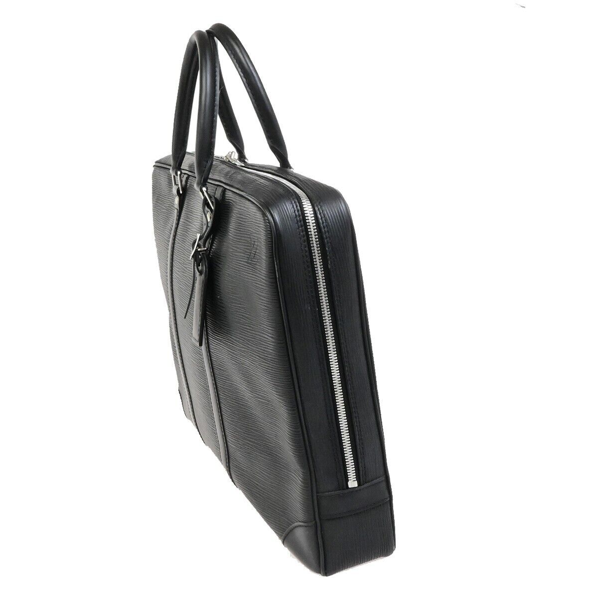 LOUIS VUITTON Porte Documents Voyage Briefcase Hand Bag Epi Black M59162 82ED934