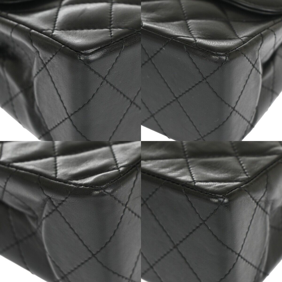 CHANEL PARIS CC Logo Matelasse Chain Shoulder Bag Leather Black GHW 332LC498